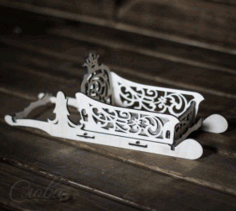 Laser Cut Santa Claus Sleigh DXF File, Free Vectors File